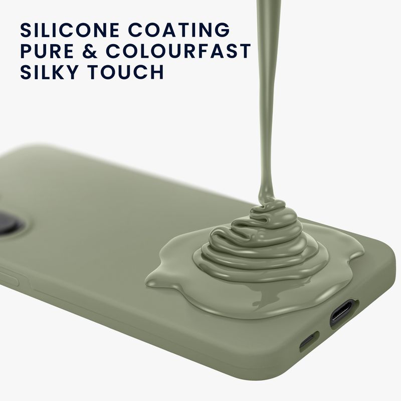 Laptop, Telefoane si Tablete - Telefoane mobile si accesorii - Accesorii Telefoane - Huse telefoane - Husa Kwmobile pentru Samsung Galaxy S26 Plus, incarcare wireless, silicon, verde, gri - Infinity.ro