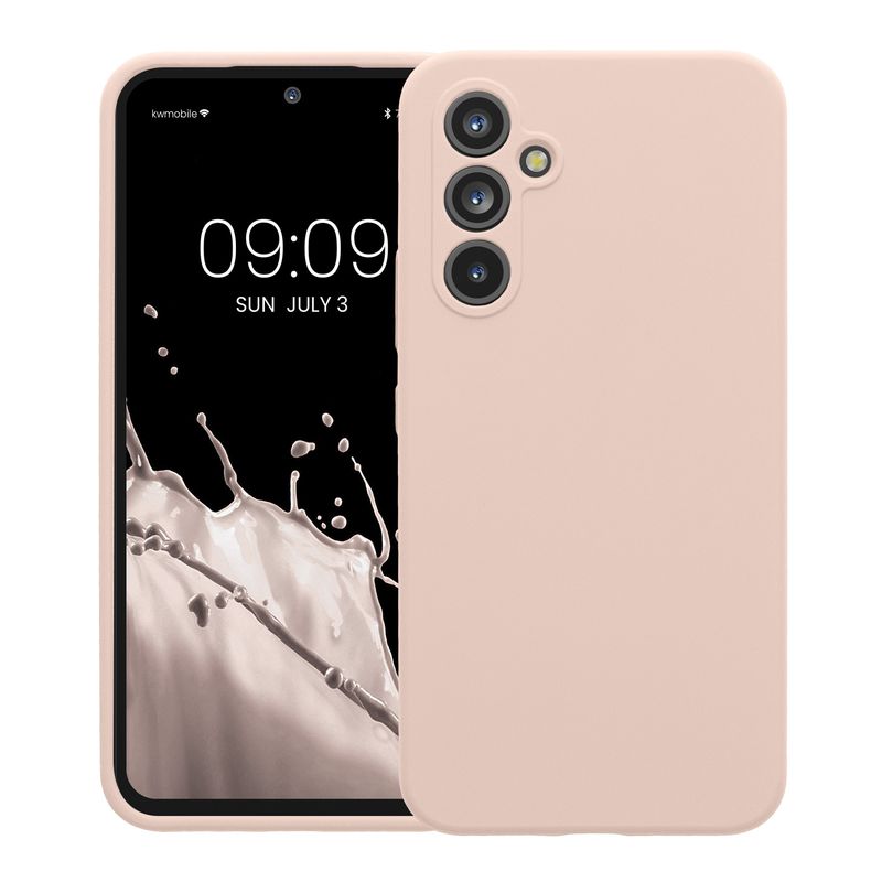 Laptop, Telefoane si Tablete - Telefoane mobile si accesorii - Accesorii Telefoane - Huse telefoane - Husa Kwmobile pentru Samsung Galaxy A54 5G, anti-alunecare, silicon, bej - Infinity.ro