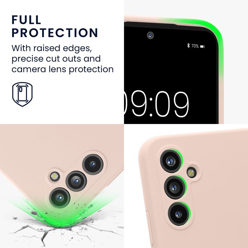 Laptop, Telefoane si Tablete - Telefoane mobile si accesorii - Accesorii Telefoane - Huse telefoane - Husa Kwmobile pentru Samsung Galaxy A54 5G, anti-alunecare, silicon, bej - Infinity.ro