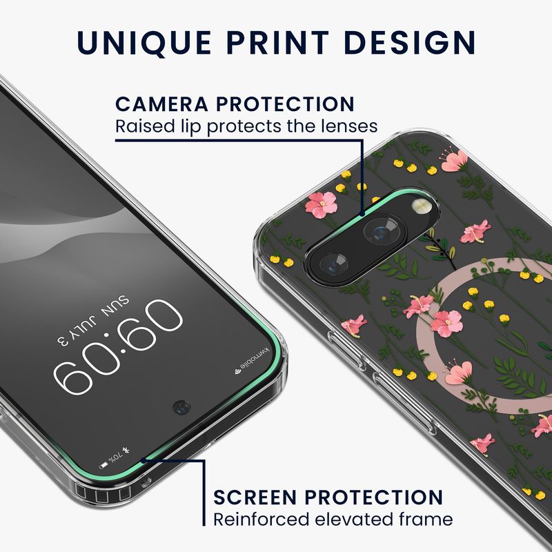 Laptop, Telefoane si Tablete - Telefoane mobile si accesorii - Accesorii Telefoane - Huse telefoane - Husa Kwmobile pentru Google Pixel 9a, compatibilitate MagSafe, acril, TPU, transparent - Infinity.ro