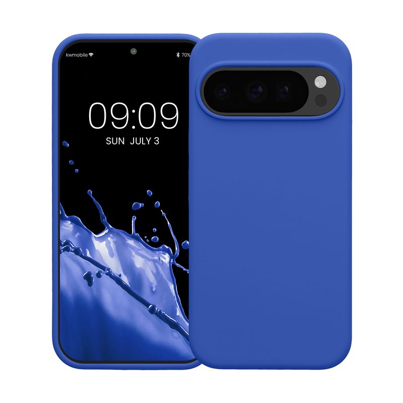 Laptop, Telefoane si Tablete - Telefoane mobile si accesorii - Accesorii Telefoane - Huse telefoane - Husa Kwmobile pentru Google Pixel 10/Pixel 10 Pro, incarcare wireless, silicon, albastru baltic - Infinity.ro