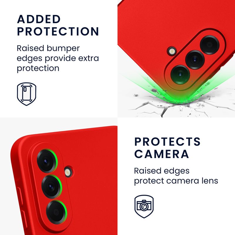 Laptop, Telefoane si Tablete - Telefoane mobile si accesorii - Accesorii Telefoane - Huse telefoane - Husa Kwmobile pentru Samsung Galaxy A56 5G, anti-alunecare, protectie la zgarieturi, silicon, rosu - Infinity.ro