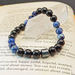 Fashion, accesorii si bijuterii - Barbati - Bijuterii barbati - Bratari barbati - Bratara Barbati pentru protectie impotriva stresului si energiei negative din Turmalina si Lapis Lazuli cu Hematit - Infinity.ro