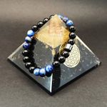 Fashion, accesorii si bijuterii - Barbati - Bijuterii barbati - Bratari barbati - Bratara Barbati pentru protectie impotriva stresului si energiei negative din Turmalina si Lapis Lazuli cu Hematit - Infinity.ro