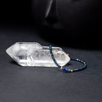 Fashion, accesorii si bijuterii - Femei - Bijuterii femei - Bratari femei - Bratara dama pietre semipretioase Jad Albastru fatetat cu accesorii si sistem de inchidere argint 925 placat cu aur 14K - Infinity.ro