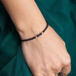 Fashion, accesorii si bijuterii - Femei - Bijuterii femei - Bratari femei - Bratara dama pietre semipretioase Jad Albastru fatetat cu accesorii si sistem de inchidere argint 925 placat cu aur 14K - Infinity.ro