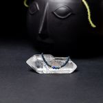 Fashion, accesorii si bijuterii - Femei - Bijuterii femei - Bratari femei - Bratara dama pietre semipretioase Jad Albastru fatetat cu accesorii si sistem de inchidere argint 925 placat cu aur 14K - Infinity.ro