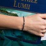 Fashion, accesorii si bijuterii - Femei - Bijuterii femei - Bratari femei - Bratara dama pietre semipretioase Jad Albastru fatetat cu accesorii si sistem de inchidere argint 925 placat cu aur 14K - Infinity.ro