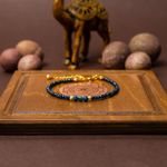 Fashion, accesorii si bijuterii - Femei - Bijuterii femei - Bratari femei - Bratara dama pietre semipretioase Jad Albastru fatetat cu accesorii si sistem de inchidere argint 925 placat cu aur 14K - Infinity.ro