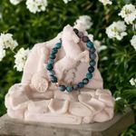 Fashion, accesorii si bijuterii - Femei - Bijuterii femei - Bratari femei - Bratara piatra naturala Howlit Turcoaz American Zina cu accesorii din Argint 925 rose gold - Infinity.ro