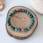 Fashion, accesorii si bijuterii - Femei - Bijuterii femei - Bratari femei - Bratara piatra naturala Howlit Turcoaz American Zina cu accesorii din Argint 925 rose gold - Infinity.ro
