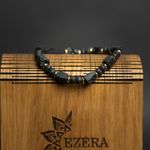 Fashion, accesorii si bijuterii - Barbati - Bijuterii barbati - Bratari barbati - Bratara snur barbati din turmalina neagra naturala realizata manual, cu margele de lava, Devyan - Infinity.ro