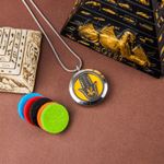 Fashion, accesorii si bijuterii - Femei - Bijuterii femei - Coliere femei - Medalion Difuzare Uleiuri Esentiale, Aromaterapie FATIMA cu Lant Snake, din Otel Inoxidabil, 2.5 cm - Infinity.ro