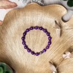 Fashion, accesorii si bijuterii - Femei - Bijuterii femei - Bratari femei - Bratara pietre semipretioase dama Chameli din cristale de Jad Mov, sfere de 6mm - Infinity.ro