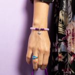 Fashion, accesorii si bijuterii - Femei - Bijuterii femei - Bratari femei - Bratara dama pietre semipretioase Helen, cristale de Jad Roz si Jad Mov, sfere de 6mm - Infinity.ro