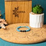 Fashion, accesorii si bijuterii - Femei - Bijuterii femei - Bratari femei - Fathia, bratara cristale de Jad Albastru, Jad Verde si Shell Turquoise Negru, margele de 6mm - Infinity.ro