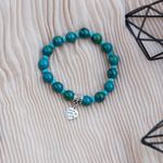 Fashion, accesorii si bijuterii - Femei - Bijuterii femei - Bratari femei - Clarissa, bratara handmade femei din pietre semipretioase Pheonix Stone cu charm inimioara Made with Love - Infinity.ro