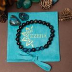 Fashion, accesorii si bijuterii - Barbati - Bijuterii barbati - Bratari barbati - Kareem, bratara handmade barbati din Cristale de Obsidian si Ochi de Tigru Royal Blue, margele de 8mm - Infinity.ro