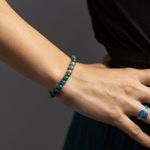Fashion, accesorii si bijuterii - Femei - Bijuterii femei - Bratari femei - Bratara pietre semipretioase femei, Ekanta, din cristale de Apatit Albastru si Jad Verde, sfere de 6mm - Infinity.ro