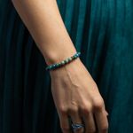 Fashion, accesorii si bijuterii - Femei - Bijuterii femei - Bratari femei - Bratara pietre semipretioase femei, Ekanta, din cristale de Apatit Albastru si Jad Verde, sfere de 6mm - Infinity.ro