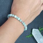 Fashion, accesorii si bijuterii - Femei - Bijuterii femei - Bratari femei - Bratara femei din pietre naturale de Amazonit si rondele de cristal ❤️ - Infinity.ro