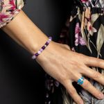 Fashion, accesorii si bijuterii - Femei - Bijuterii femei - Bratari femei - Bratara pietre naturale pentru fete, Kelli, din cristale de Piatra Lunii si Jad Mov, sfere de 6mm - Infinity.ro