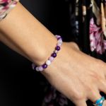 Fashion, accesorii si bijuterii - Femei - Bijuterii femei - Bratari femei - Bratara pietre naturale pentru fete, Kelli, din cristale de Piatra Lunii si Jad Mov, sfere de 6mm - Infinity.ro