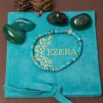 Fashion, accesorii si bijuterii - Femei - Bijuterii femei - Bratari femei - Set 2 bratari handmade Krishna dama din pietre naturale de Jasp Turcoaz Sediment Marin si Jasp Roz - Infinity.ro