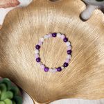 Fashion, accesorii si bijuterii - Femei - Bijuterii femei - Bratari femei - Bratara pietre naturale pentru fete, Kelli, din cristale de Piatra Lunii si Jad Mov, sfere de 6mm - Infinity.ro