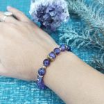 Fashion, accesorii si bijuterii - Femei - Bijuterii femei - Bratari femei - Bratara Ametist Ada, pentru femei, eleganta, cu cristale de 8mm - Infinity.ro