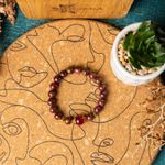 Fashion, accesorii si bijuterii - Femei - Bijuterii femei - Bratari femei - Bratara fete Karina din margele Cloisonne Rosii si Ochi de Tigru, margele de 8mm - Infinity.ro
