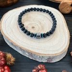 Fashion, accesorii si bijuterii - Barbati - Bijuterii barbati - Bratari barbati - Bratara barbati handmade din pietre de onix mat si hematit, Gaston - Infinity.ro