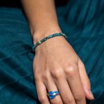 Fashion, accesorii si bijuterii - Femei - Bijuterii femei - Bratari femei - Bratara fete cu snur din Sediment Marin Jasp Turcoaz, Ina - Infinity.ro
