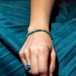 Fashion, accesorii si bijuterii - Femei - Bijuterii femei - Bratari femei - Bratara fete cu snur din Sediment Marin Jasp Turcoaz, Ina - Infinity.ro