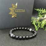 Fashion, accesorii si bijuterii - Barbati - Bijuterii barbati - Bratari barbati - Bratara barbati pietre naturale de Turmalina si Snow Flake Obsidian, Adal, margele de 8mm - Infinity.ro