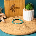 Fashion, accesorii si bijuterii - Femei - Bijuterii femei - Bratari femei - Bratara fete cu snur din Sediment Marin Jasp Turcoaz, Ina - Infinity.ro