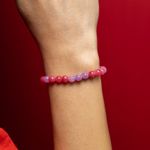 Fashion, accesorii si bijuterii - Femei - Bijuterii femei - Bratari femei - Bratara elastica cu pietre semipretioase fete Namya din cristale de Jad, sfere de 6mm - Infinity.ro