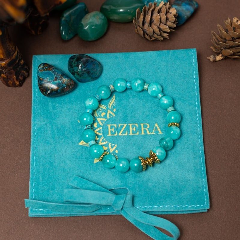 Fashion, accesorii si bijuterii - Femei - Bijuterii femei - Bratari femei - Florena, bratara femei handmade din cristale de Amazonit - Infinity.ro