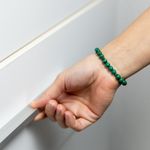 Fashion, accesorii si bijuterii - Femei - Bijuterii femei - Bratari femei - Bratara Malachit pentru femei, realizata manual, Nayan, sfere de 6mm - Infinity.ro