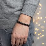 Fashion, accesorii si bijuterii - Barbati - Bijuterii barbati - Bratari barbati - Bratara barbati Amir din pietre semipretioase de Obsidian si Lava, margele de 8mm - Infinity.ro