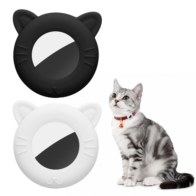 Laptop, Telefoane si Tablete - Wearables si gadgeturi - Gadgeturi - Accesorii SMART - Husa tracker Kwmobile pentru Apple AirTag, silicon, negru, alb, protectie la zgarieturi - Infinity.ro