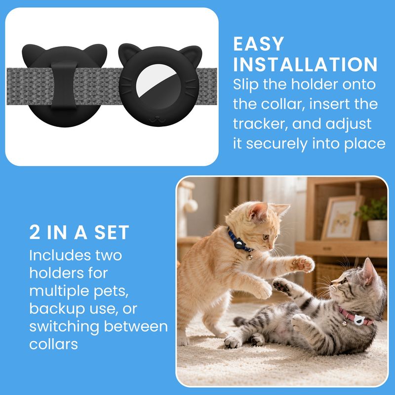 Laptop, Telefoane si Tablete - Wearables si gadgeturi - Gadgeturi - Accesorii SMART - Husa tracker Kwmobile pentru Apple AirTag, silicon, negru, alb, protectie la zgarieturi - Infinity.ro