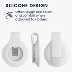 Laptop, Telefoane si Tablete - Wearables si gadgeturi - Gadgeturi - Accesorii SMART - Husa tracker Kwmobile pentru Apple AirTag, silicon, alb, protectie la zgarieturi - Infinity.ro