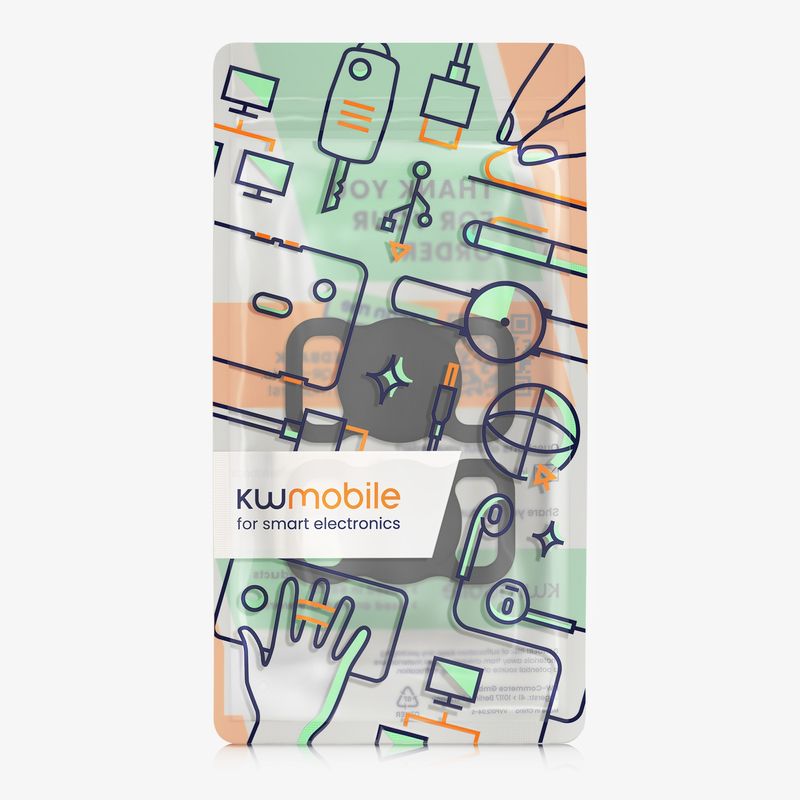 Laptop, Telefoane si Tablete - Wearables si gadgeturi - Gadgeturi - Accesorii SMART - Husa tracker Kwmobile pentru Apple AirTag, silicon, negru, protectie la zgarieturi - Infinity.ro