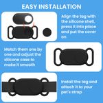 Laptop, Telefoane si Tablete - Wearables si gadgeturi - Gadgeturi - Accesorii SMART - Husa tracker Kwmobile pentru Xiaomi SmartTag, silicon, negru, alb, protectie la zgarieturi - Infinity.ro