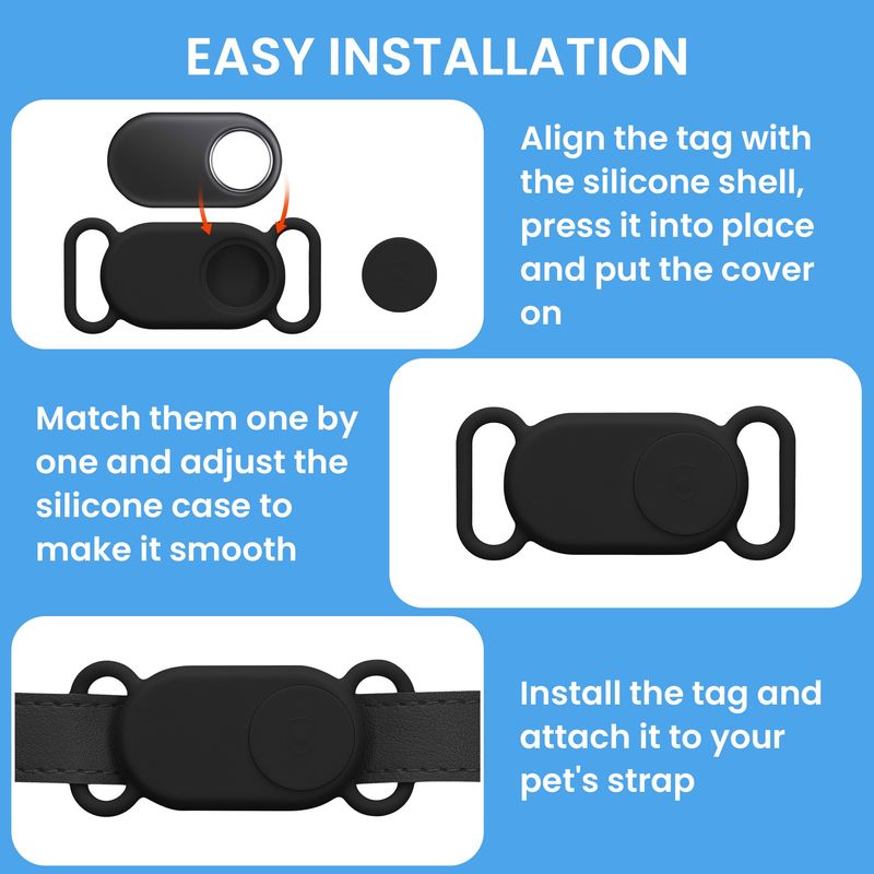 Laptop, Telefoane si Tablete - Wearables si gadgeturi - Gadgeturi - Accesorii SMART - Husa tracker Kwmobile pentru Xiaomi SmartTag, silicon, negru, alb, protectie la zgarieturi - Infinity.ro