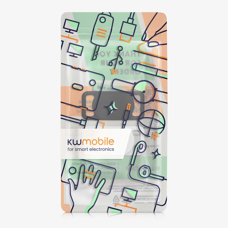Laptop, Telefoane si Tablete - Wearables si gadgeturi - Gadgeturi - Accesorii SMART - Husa tracker Kwmobile pentru Xiaomi SmartTag, silicon, negru, alb, protectie la zgarieturi - Infinity.ro