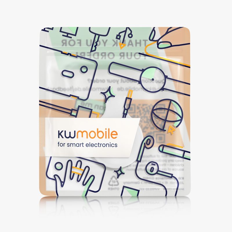 Laptop, Telefoane si Tablete - Wearables si gadgeturi - Gadgeturi - Accesorii SMART - Husa tracker Kwmobile pentru Apple AirTag, silicon, alb, protectie la zgarieturi - Infinity.ro