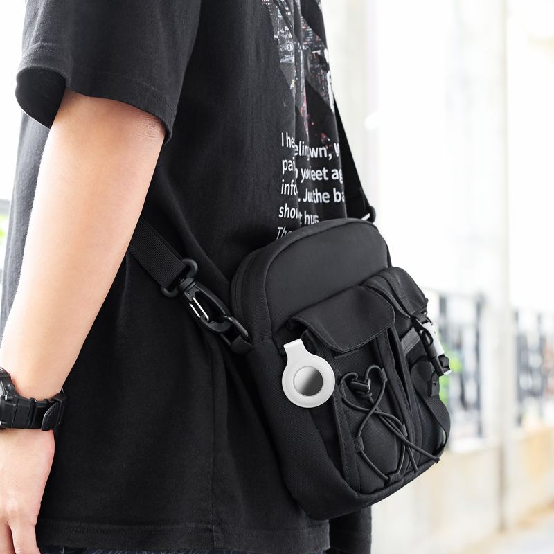 Laptop, Telefoane si Tablete - Wearables si gadgeturi - Gadgeturi - Accesorii SMART - Husa tracker Kwmobile pentru Apple AirTag, silicon, alb, protectie la zgarieturi - Infinity.ro