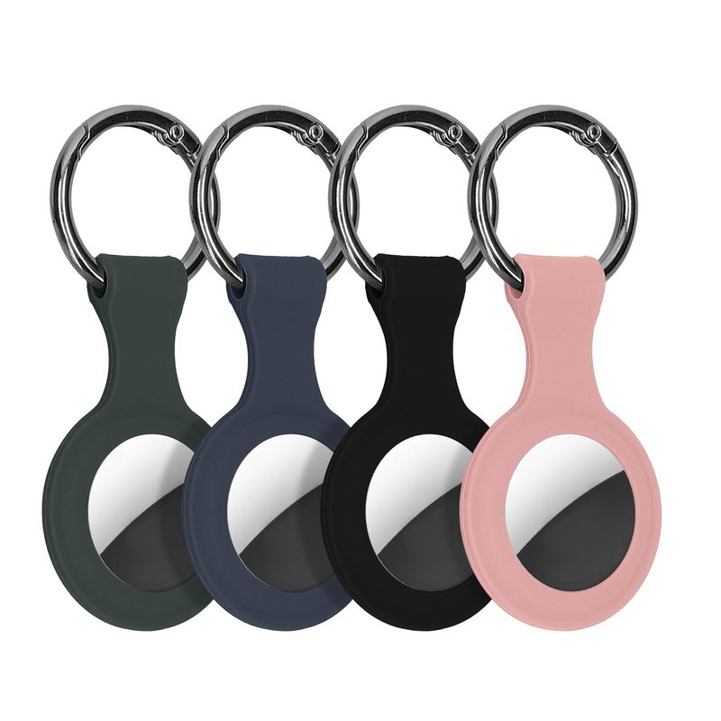 Laptop, Telefoane si Tablete - Wearables si gadgeturi - Gadgeturi - Accesorii SMART - Set 4 huse tracker Kwmobile pentru Apple AirTag, silicon, multicolor, protectie la zgarieturi - Infinity.ro